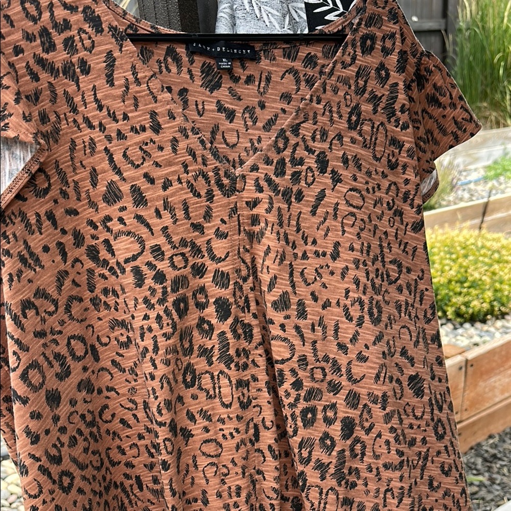 New Directions Orange Relaxed Blouse